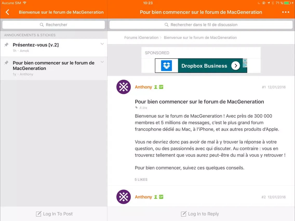 Forums iGeneration iPad  스크린샷